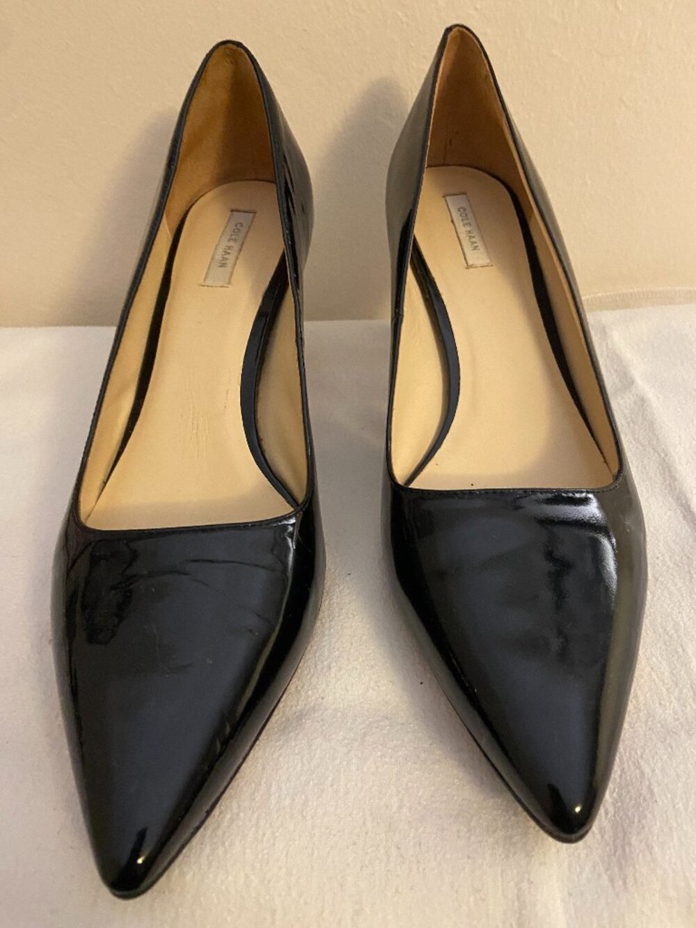 Cole Haan Black Patent Leather Pointed Toe Pumps Size 10 / EU 41